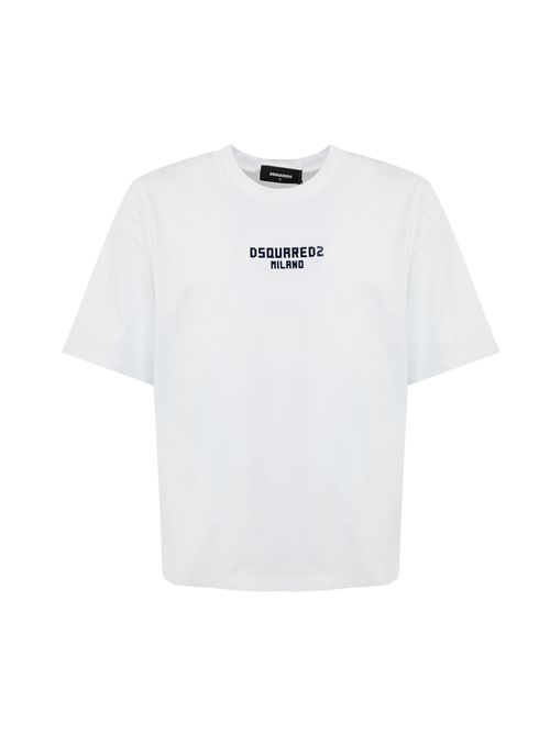 T-shirt over in cotone con logo DSQUARED2 | S74GD1455 D20020965